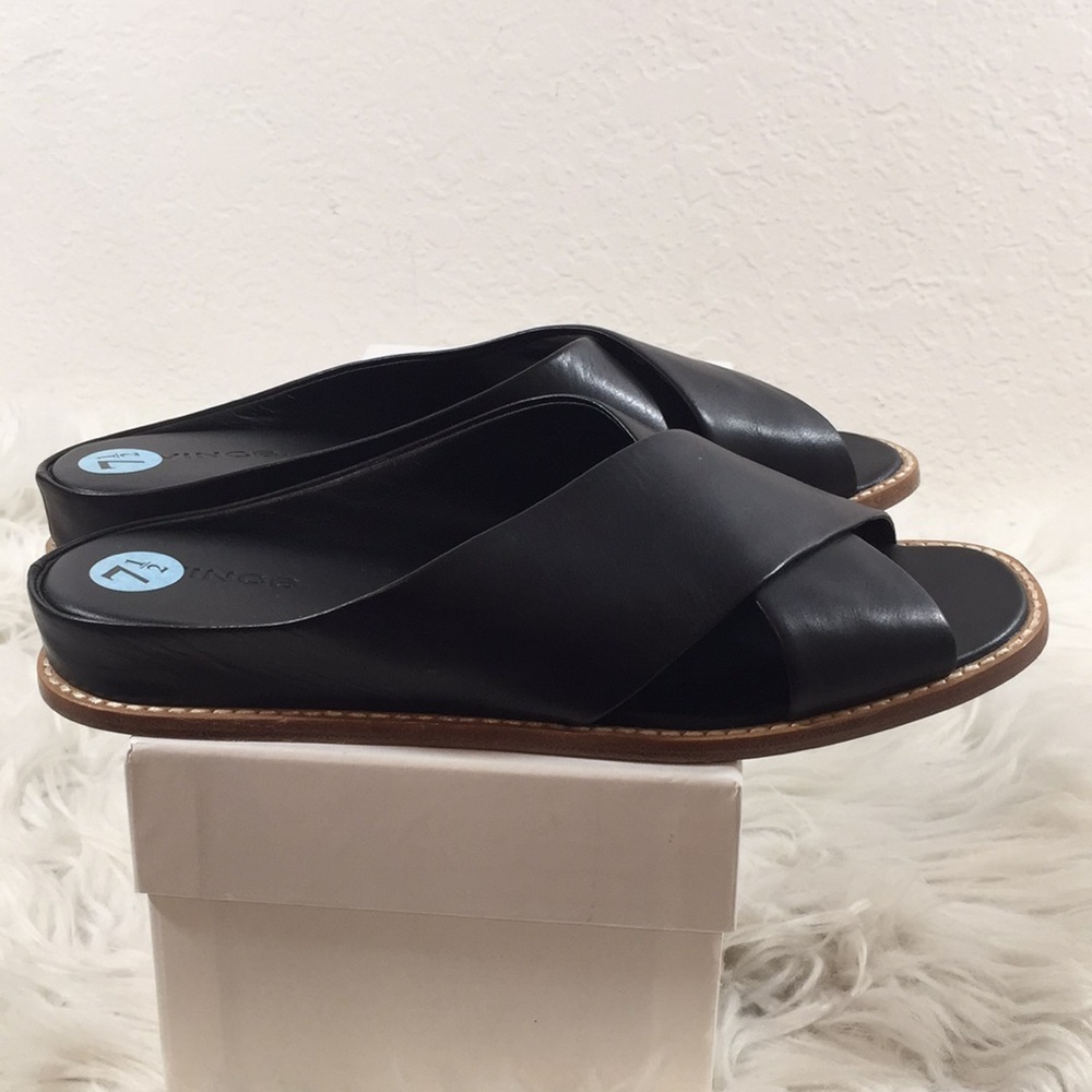 Vince Fairley Leather Wedge Sandals sz. 7.5 new - Picture 7 of 13